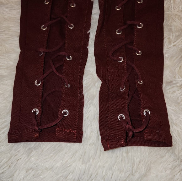 VILLAGE JEANS CRISS-CROSS TIE-UP FRONT JEANS - Picture 10 of 10